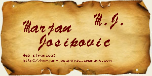 Marjan Josipović vizit kartica
